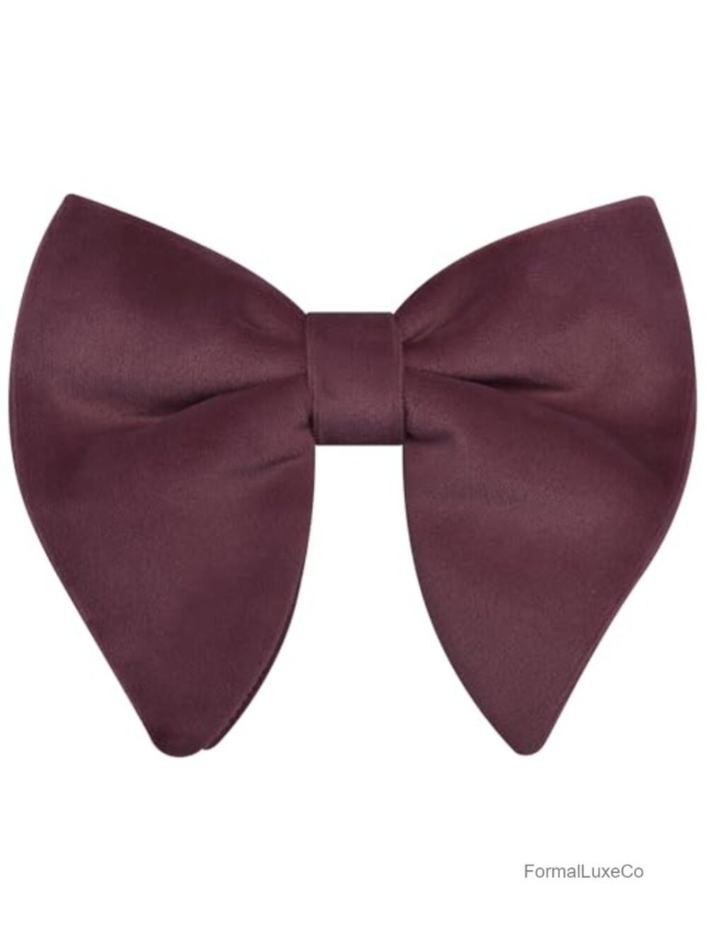Velvet Oversized Pre-Tied Bow Tie Adjustable Wedding Tuxedo Bowtie